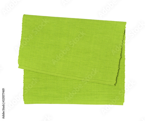 Green woven cotton place mat
