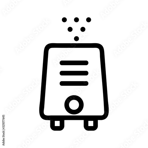 air purifier icon vector. Thin line sign. Isolated contour symbol illustration