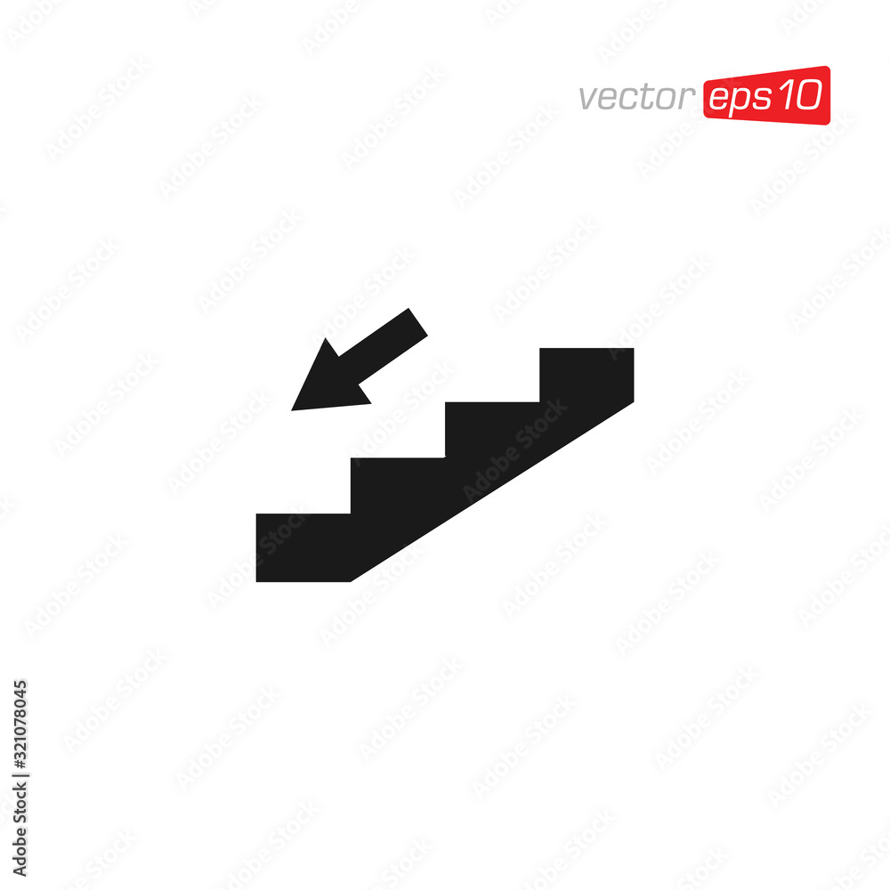 Stair or Ladder Icon Design Vector Stair or Ladder Icon Design Vector