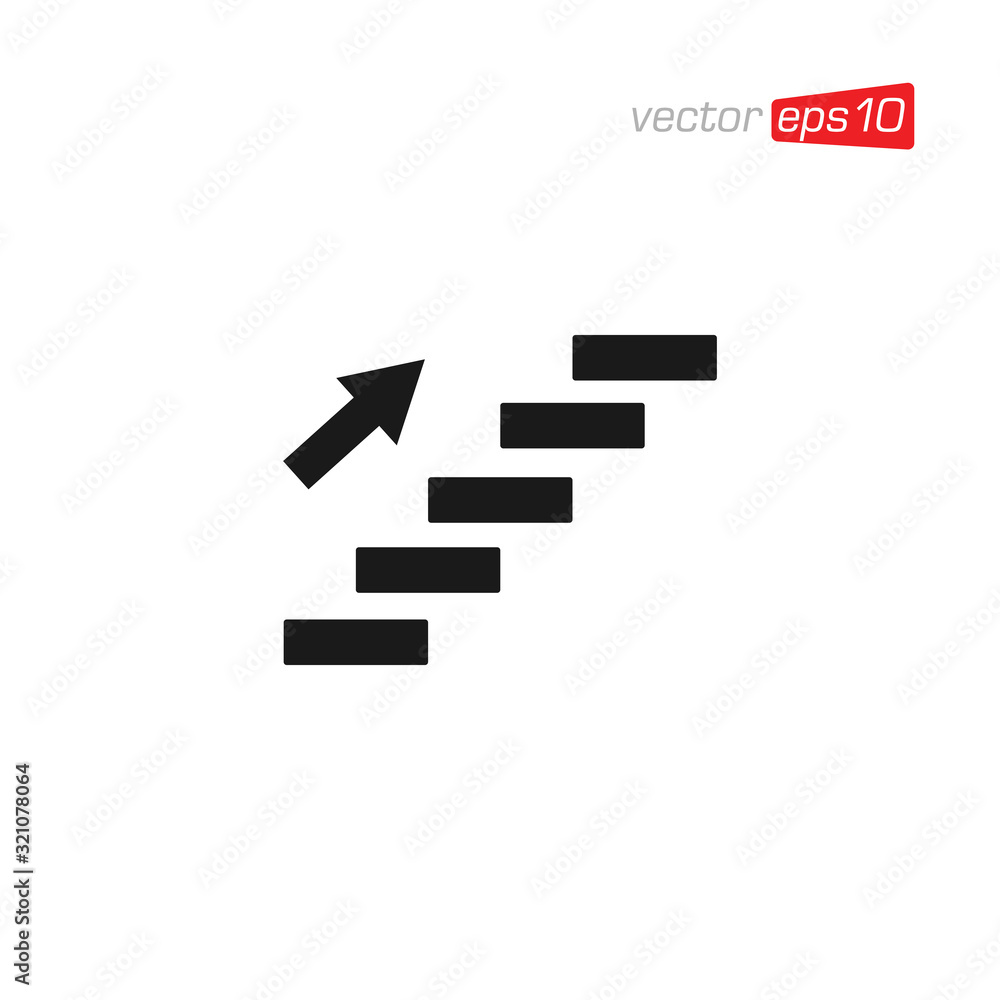 Stair or Ladder Icon Design Vector Stair or Ladder Icon Design Vector
