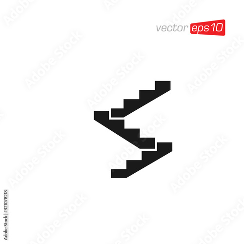 Stair or Ladder Icon Design Vector