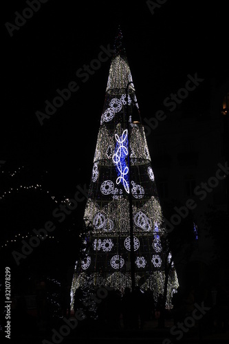 Christmas lights in the city of Pontevedra