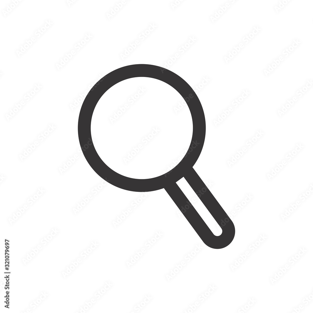 Magnifier Glass Icon Vector Illustration. Magnifier Logo Template. Magnifier Glass Icon Vector Illustration. Magnifier Logo Template.