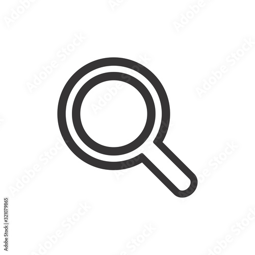 Magnifier Glass Icon Vector Illustration. Magnifier Logo Template.