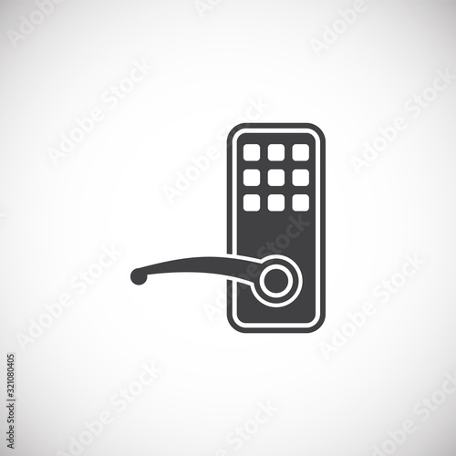 Smart security related icon on background for graphic and web design. Creative illustration concept symbol for web or mobile app