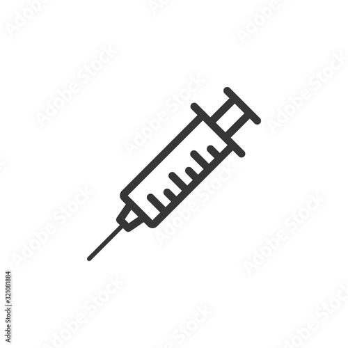 Syringe Icon Vector Illustration. Injection Sign.