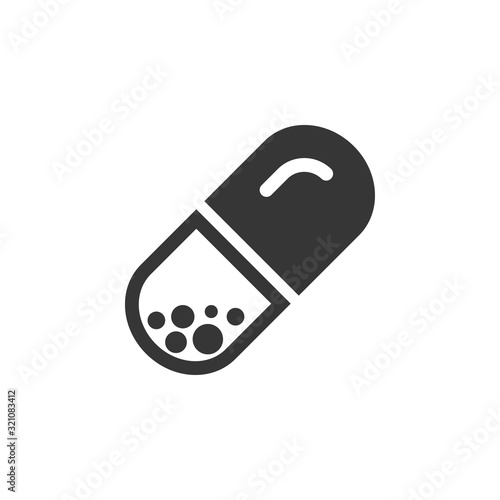 Medical Pil Icon Medicine Illustration, Vector Drugs Sign Symbol