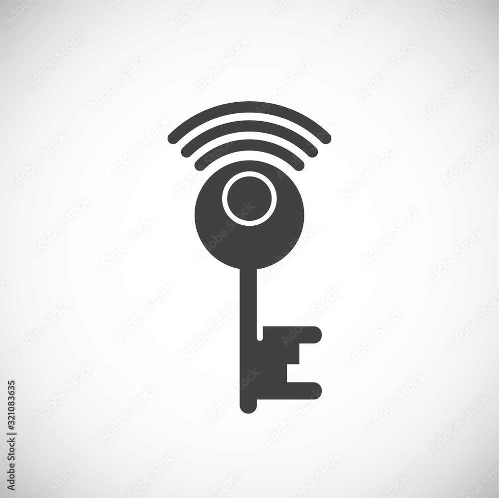 Smart key related icon on background for graphic and web design. Creative illustration concept symbol for web or mobile app Smart key related icon on background for graphic and web design. Creative illustration concept symbol for web or mobile app