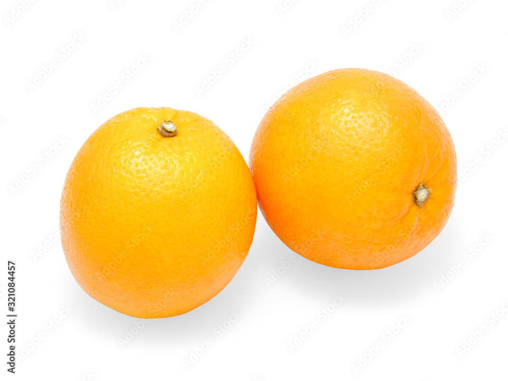 Close up fresh orange isolated on a white background with clipping path. Close up fresh orange isolated on a white background with clipping path.