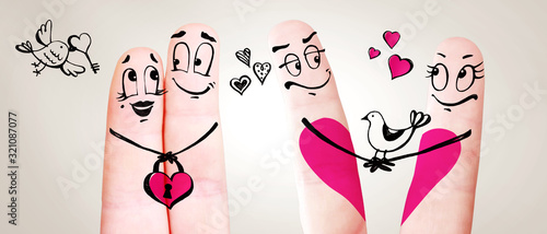 Foto Zwei verliebte Finger