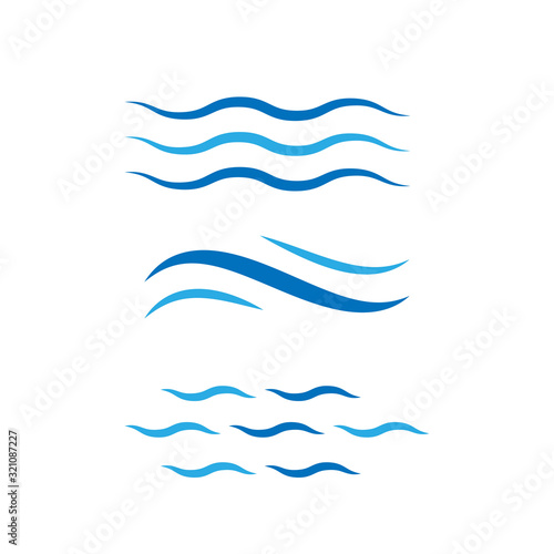Water wave icon vector illustration design logo template