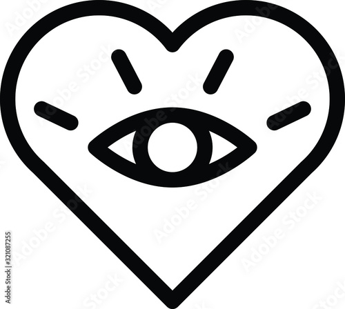 Intuition icon, vector illustration