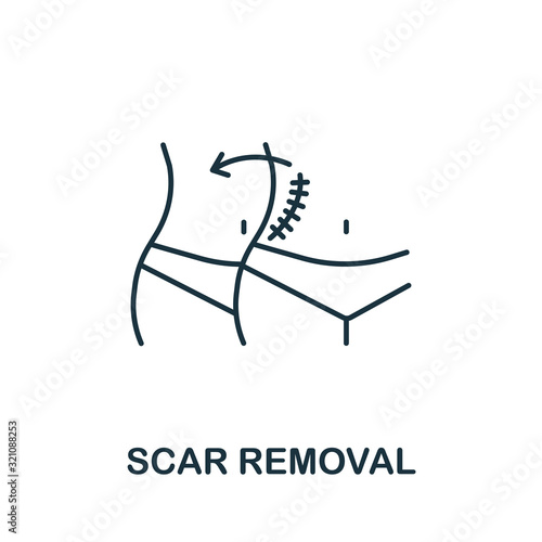 Scar Removal icon from plastic surgery collection. Simple line element Scar Removal symbol for templates, web design and infographics