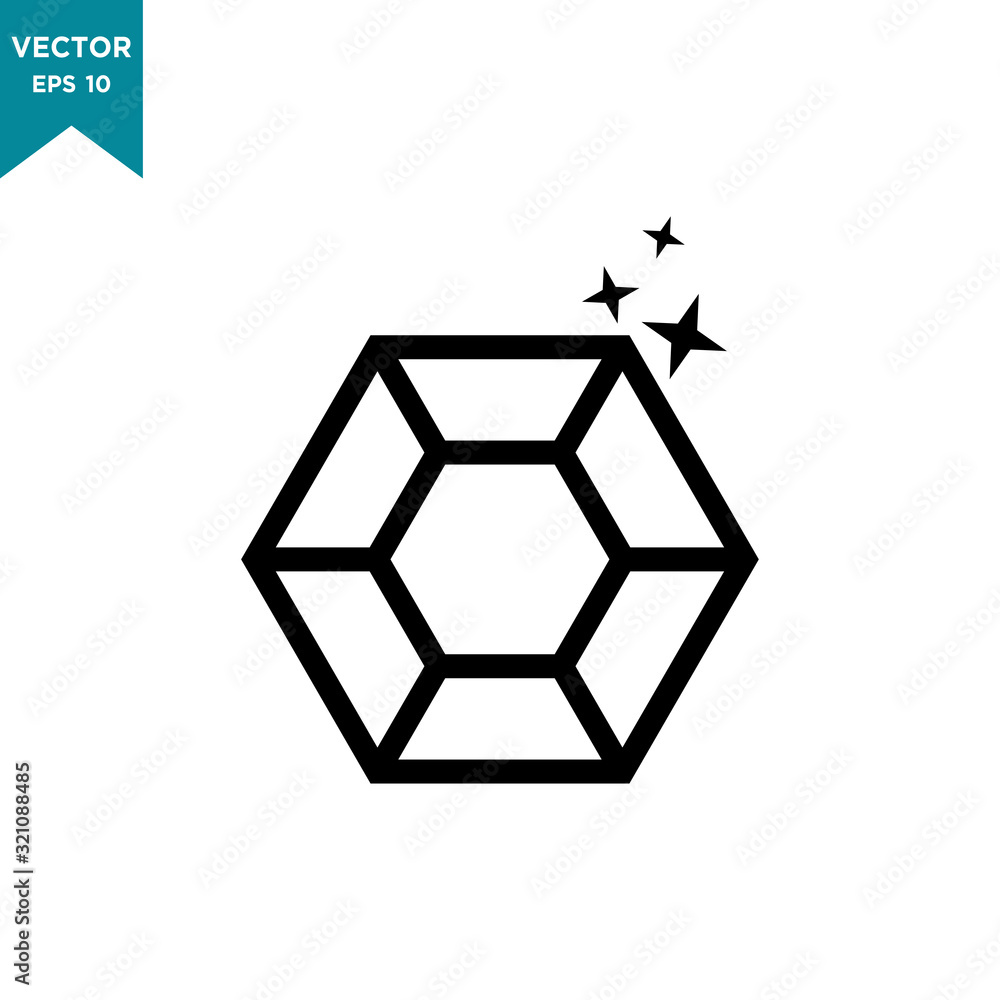 diamond vector icon in trendy flat design diamond vector icon in trendy flat design