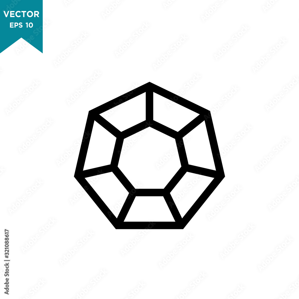 diamond vector icon in trendy flat design diamond vector icon in trendy flat design