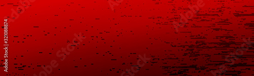 Abstract background with glitch effect. Particles move in space.