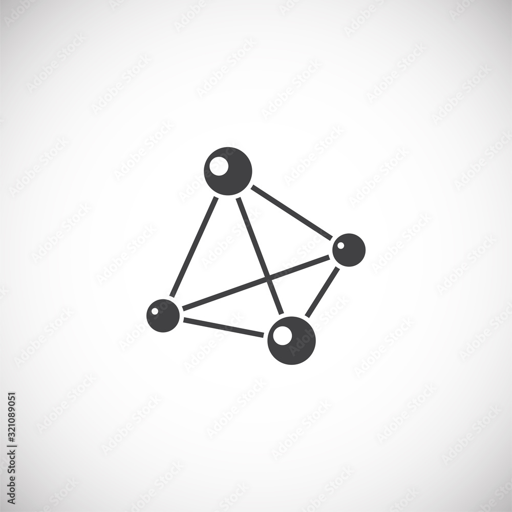 Molecular related icon on background for graphic and web design. Creative illustration concept symbol for web or mobile app