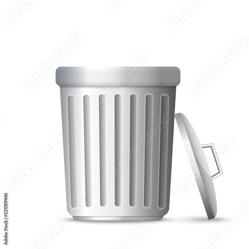 3d realistic trashcan