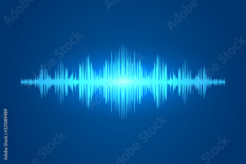 Voice soundwave, sound wave icon.