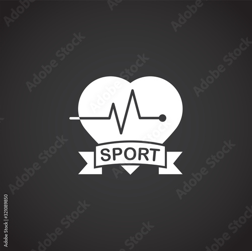 Sport related icon on background for graphic and web design. Creative illustration concept symbol for web or mobile app