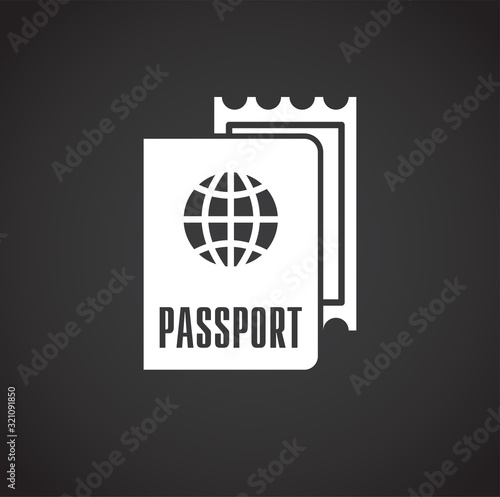 Travel related icon on background for graphic and web design. Creative illustration concept symbol for web or mobile app