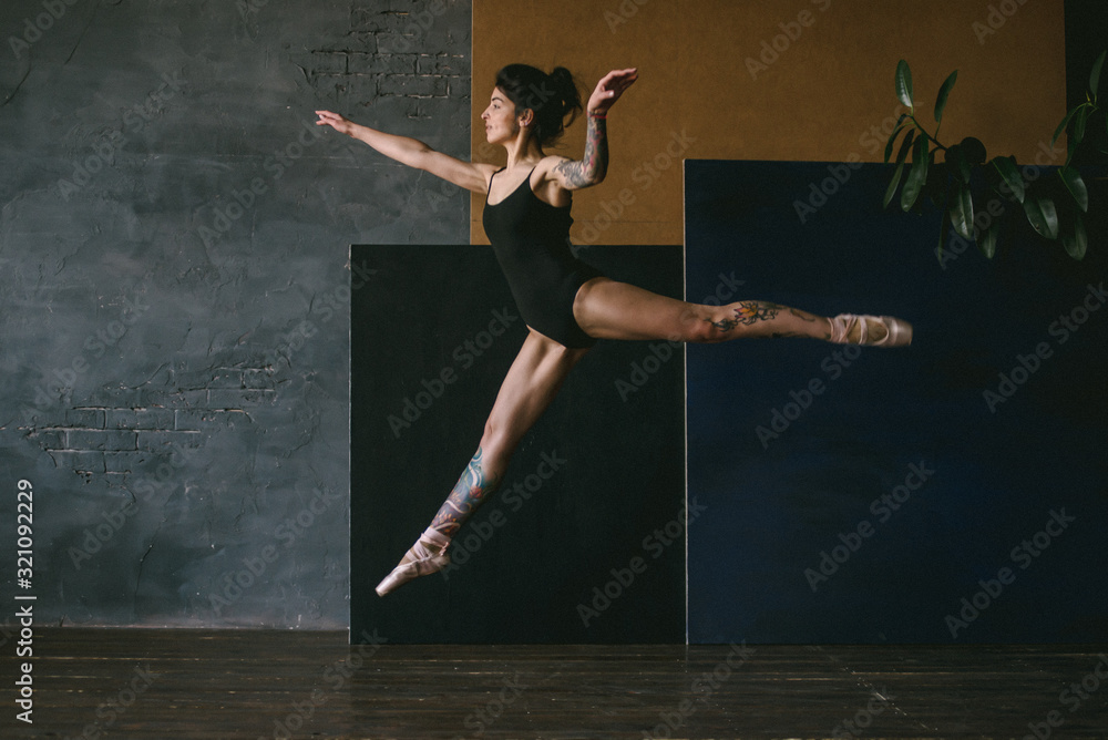Ballerina, ballet, tattoo, body, Pointe shoes, photo Studio,tutu