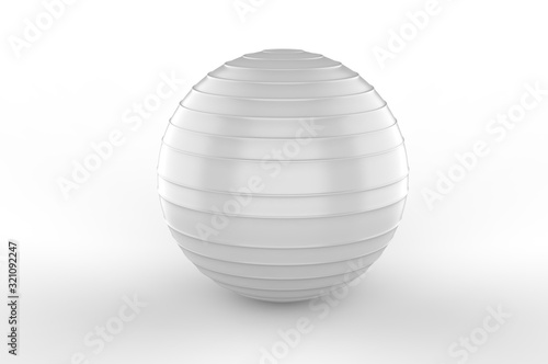 Blank  PVC Anti Burst Gym Ball For Branding  3d render illustration.