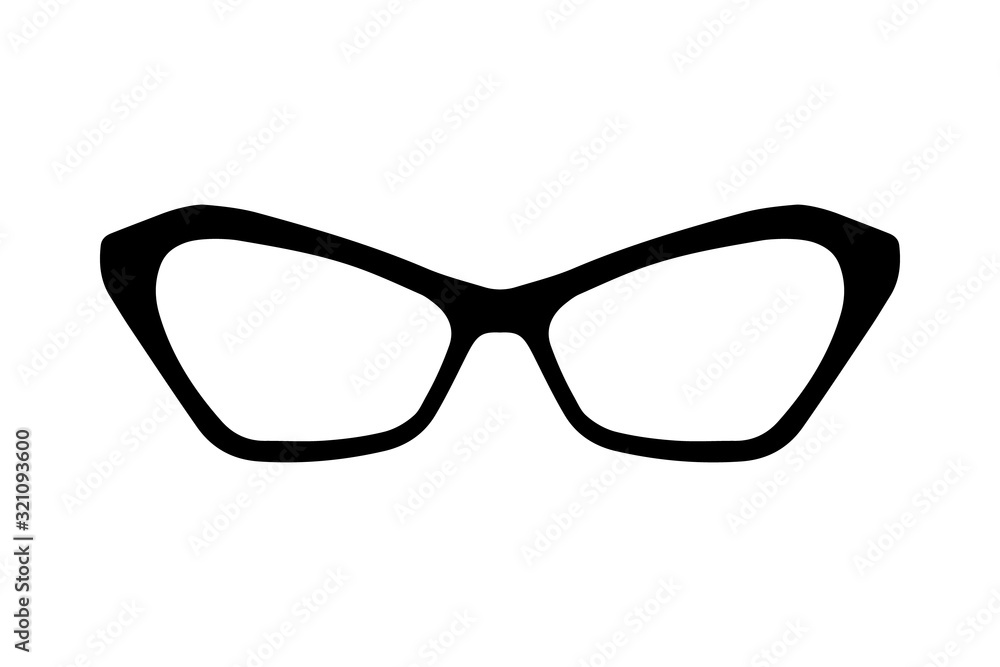 Fototapeta premium Sunglasses or glasses silhouette