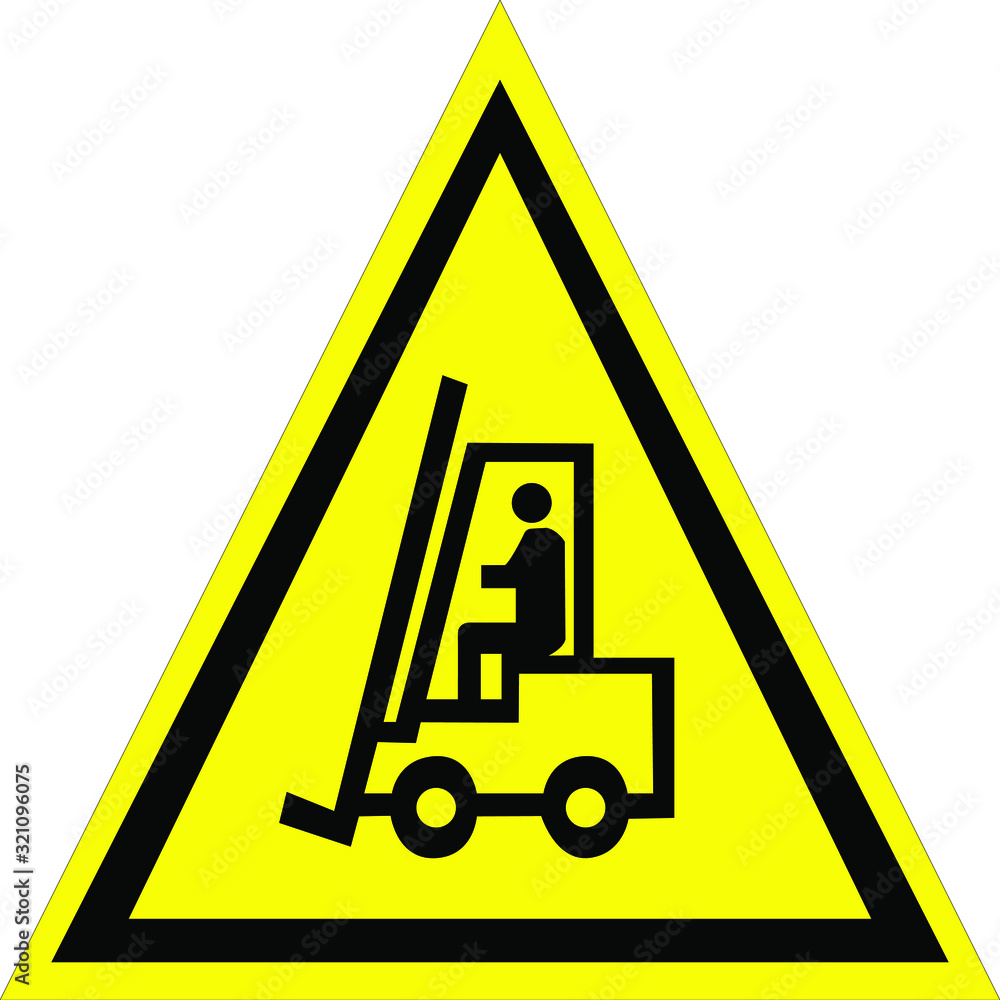 attention forklift warning signs .Vector illustration attention forklift warning signs .Vector illustration