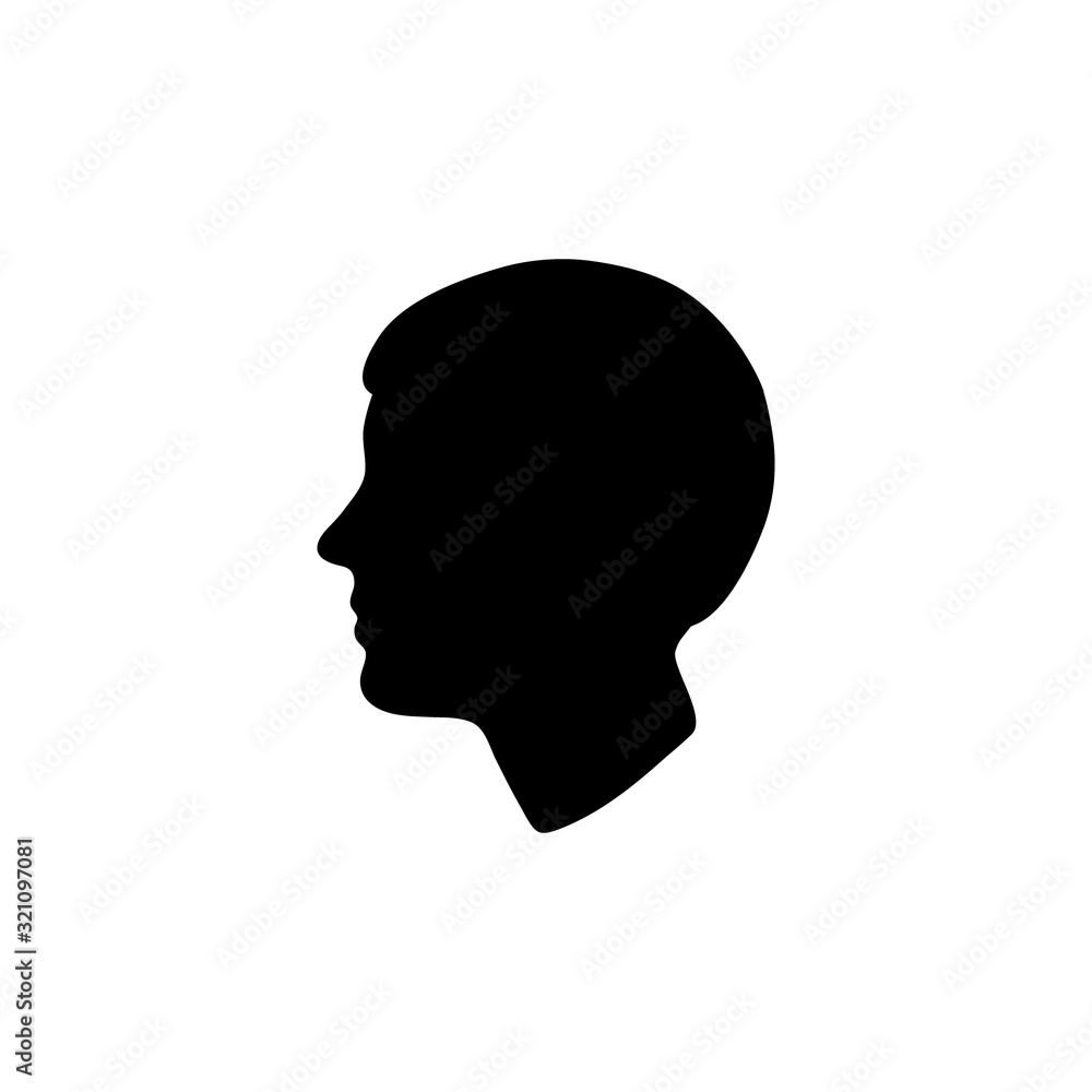 head silhouette isolated head silhouette isolated
