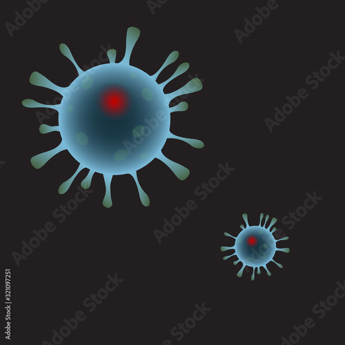 Human Coronaviridae Virus. Chinese virus 2019-nCoV. Stock vector illustration