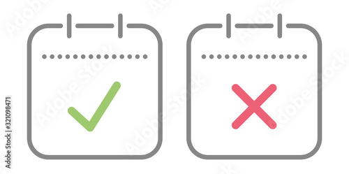 Kalender Icons Terminvereinbarung, Vektor Illustration