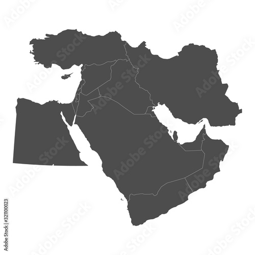 Fototapeta Map of Middle East