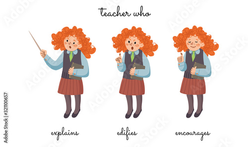 A teacher that explains, censures, and encourages.