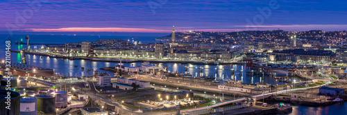 Panorama Ville du Havre de nuit
