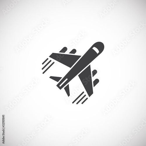 Travel related icon on background for graphic and web design. Creative illustration concept symbol for web or mobile app