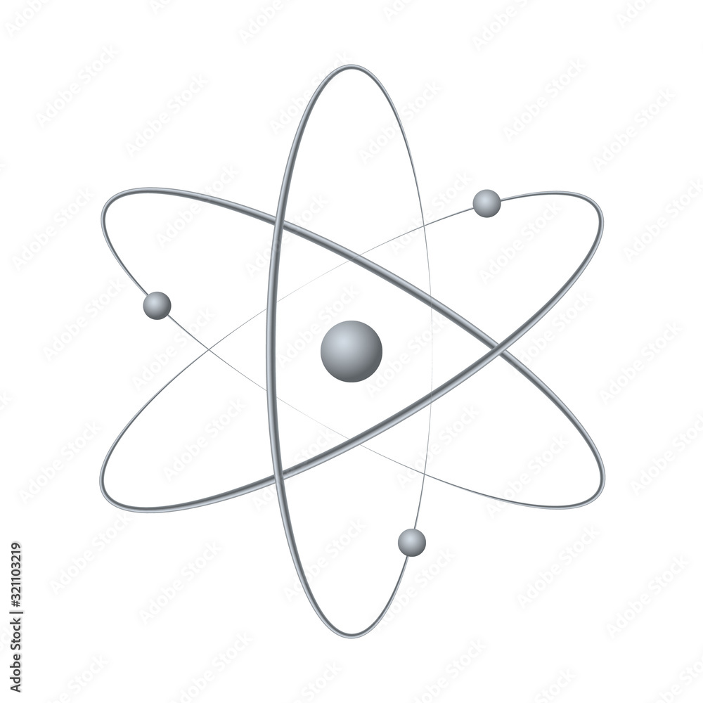 Atom orbit symbol icon - obrazy, fototapety, plakaty 