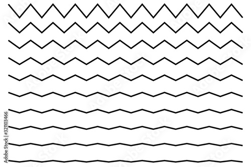 Wave line zigzag