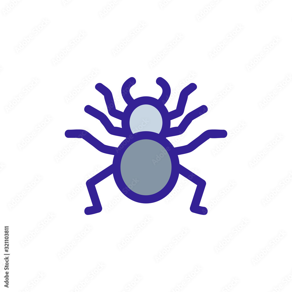 Spider icon vector. Thin line sign. Isolated contour symbol illustration Spider icon vector. Thin line sign. Isolated contour symbol illustration