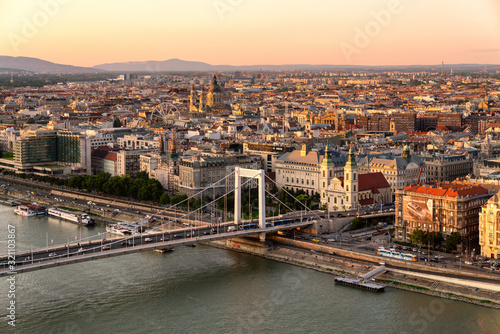 Budapest, Hungary sunset view