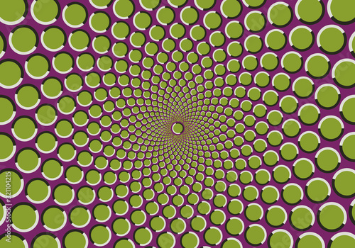Anomalous rotation motion illusion