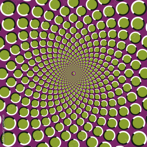 Anomalous rotation motion illusion