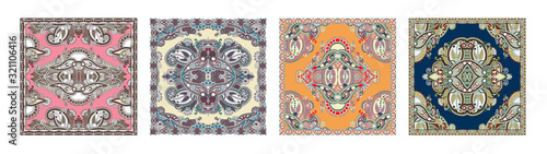 Traditional ornamental floral arabesque paisley bandanna