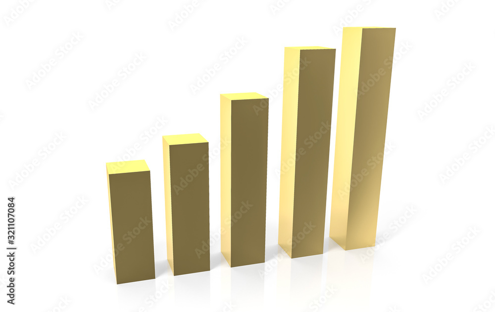 3D render illustrations of graph chart showing business statistic 3D render illustrations of graph chart showing business statistic
