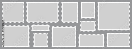 Postage stamp collection. Vector illustration