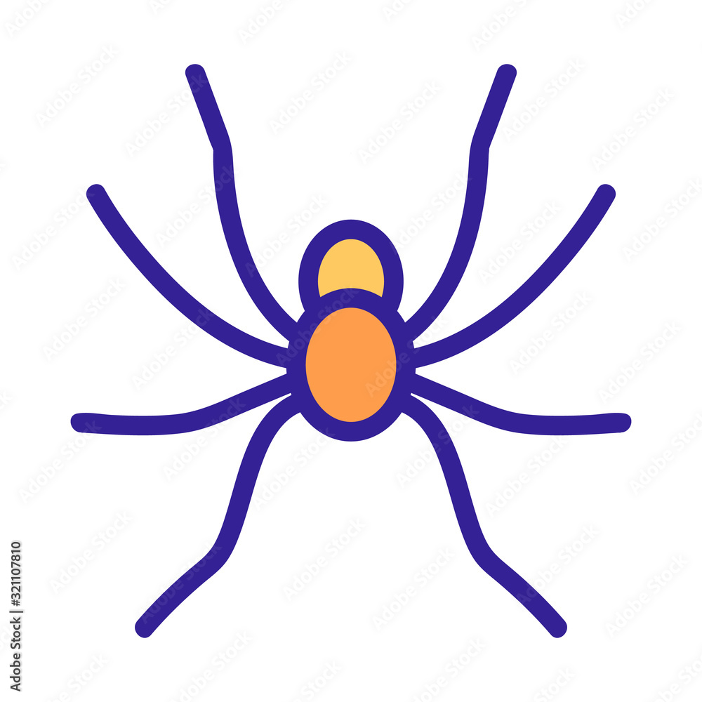 Spider icon vector. Thin line sign. Isolated contour symbol illustration Spider icon vector. Thin line sign. Isolated contour symbol illustration
