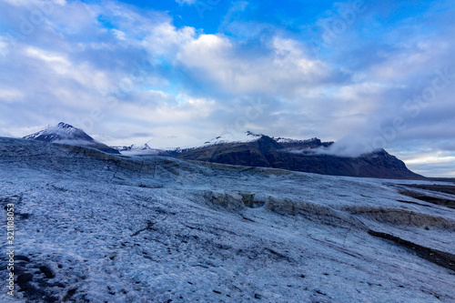Glacier walk in Vatnaj  kull glacier  Iceland 