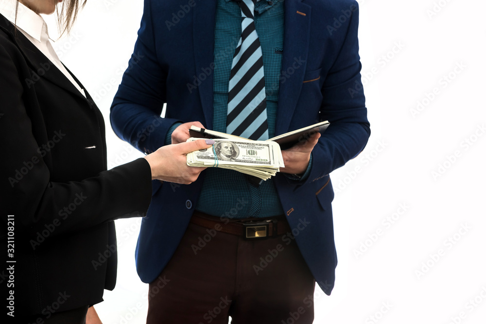 Business agreement between partners. The dollar deal. Business agreement between partners. The dollar deal.
