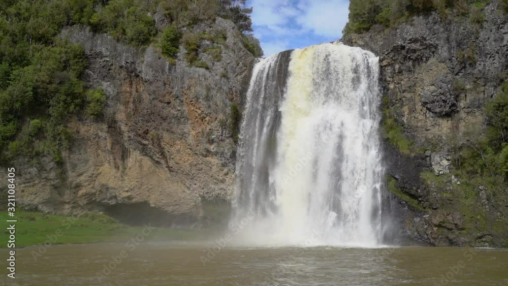 Slow Motion Large Waterfall in Summer Slow Motion Large Waterfall in Summer