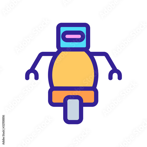 Robot icon vector. Thin line sign. Isolated contour symbol illustration